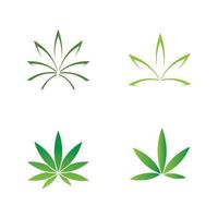 logo de feuille de cannabis vecteur