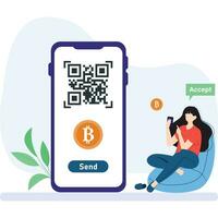 bitcoin foudre réseau pour Paiements illustration vecteur