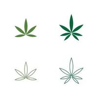 logo de feuille de cannabis vecteur