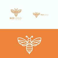 une abeille logo avec une blanc Contexte vecteur