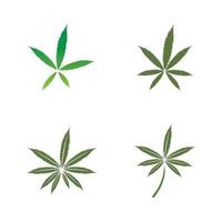 logo de feuille de cannabis vecteur