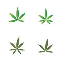 logo de feuille de cannabis vecteur