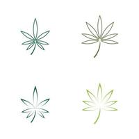 logo de feuille de cannabis vecteur