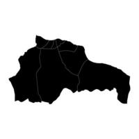 Tripolitaine Région carte, administratif division de Liban. vecteur illustration.