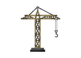 conception de vecteur d'illustration de croquis dessinés à la main de grue