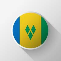 Créatif Saint Vincent et le grenadines drapeau cercle badge vecteur