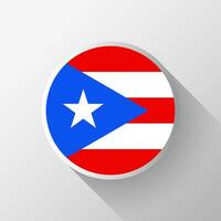 Créatif puerto rico drapeau cercle badge vecteur