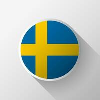 Créatif Suède drapeau cercle badge vecteur