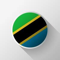 Créatif Tanzanie drapeau cercle badge vecteur