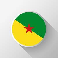 Créatif français Guyane drapeau cercle badge vecteur