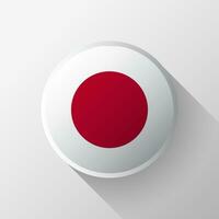 Créatif Japon drapeau cercle badge vecteur