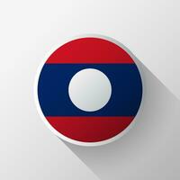 Créatif Laos drapeau cercle badge vecteur