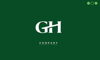 gh alphabet lettres initiales monogramme logo hg, g et h vecteur