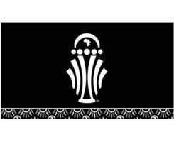 pouvez Ivoire côte tasse 2023 logo symbole noir et blanc abstrait africain tasse de nations Football conception vecteur illustration