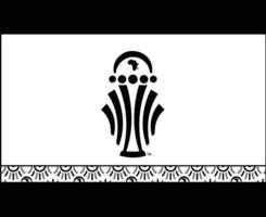 pouvez Ivoire côte 2023 symbole logo noir et blanc abstrait africain tasse de nations Football conception vecteur illustration