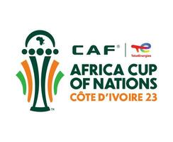 pouvez Ivoire côte tasse 2023 symbole abstrait logo africain tasse de nations Football conception vecteur illustration