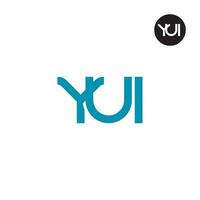 lettre yui monogramme logo conception vecteur