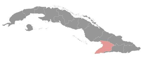 Granma Province carte, administratif division de Cuba. vecteur illustration.