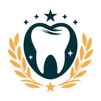 les dents dent étoiles logo conception vecteur illustration