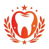 les dents dent étoiles logo conception vecteur illustration