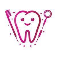 les dents dent logo conception vecteur illustration