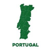 détaillé le Portugal carte vecteur