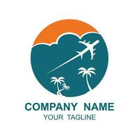 Voyage logo vecteur icône illustration conception. logo adapté pour entreprise, Compagnie aérienne billet agents et vacances