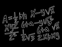 illustration de fond de tableau mathématique réaliste vecteur