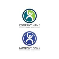 logo de personnes, équipe, succès, travail de personnes, groupe et communauté, vecteur de logo d'entreprise et d'entreprise et soins de conception, icône de la famille logo de réussite