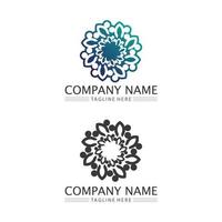 logo de personnes, équipe, succès, travail de personnes, groupe et communauté, vecteur de logo d'entreprise et d'entreprise et soins de conception, icône de la famille logo de réussite