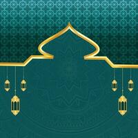 mawlid Al nabi arabesque islamique Contexte avec arabe ornemental Cadre vecteur
