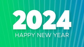 2024 content Nouveau année sur coloré Contexte vecteur