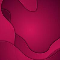 brillant rose papercut style vagues abstrait Contexte vecteur