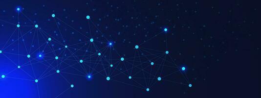 abstrait de liaison points et lignes. moléculaire La technologie avec polygonal formes. réseau lien et numérique la communication concept. vecteur illustration.