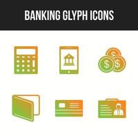 icônes bancaires à usage personnel et commercial vecteur