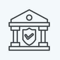 icône bancaire assurance. en relation à la finance symbole. ligne style. Facile conception modifiable. Facile illustration vecteur
