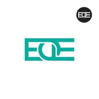 lettre eoe monogramme logo conception vecteur