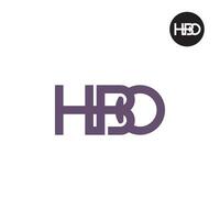 lettre hbo monogramme logo conception vecteur