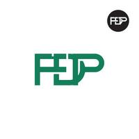 lettre fdp monogramme logo conception vecteur