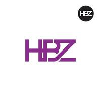 lettre hbz monogramme logo conception vecteur