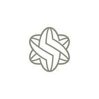 abstrait fleur pétale lettre s logo vecteur