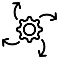 icône de la ligne de gestion vecteur