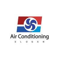 logo de climatisation, concept de logo hvac vecteur