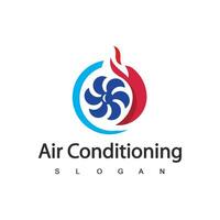 logo de climatisation, concept de logo hvac vecteur