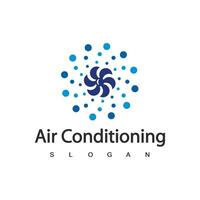 logo de climatisation, concept de logo hvac vecteur