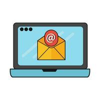 email dans portable illustration vecteur