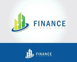 financier logo Créatif inspiration conception marché affaires bâtiment diagramme vecteur