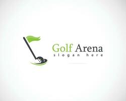 le golf arène logo Créatif conception concept sport logo parc vecteur