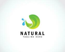la nature cercle logo Créatif l'eau laissez tomber conception moderne vecteur