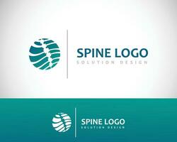 colonne vertébrale logo Créatif conception concept Solution cercle marque modèle santé médical se soucier emblème vecteur